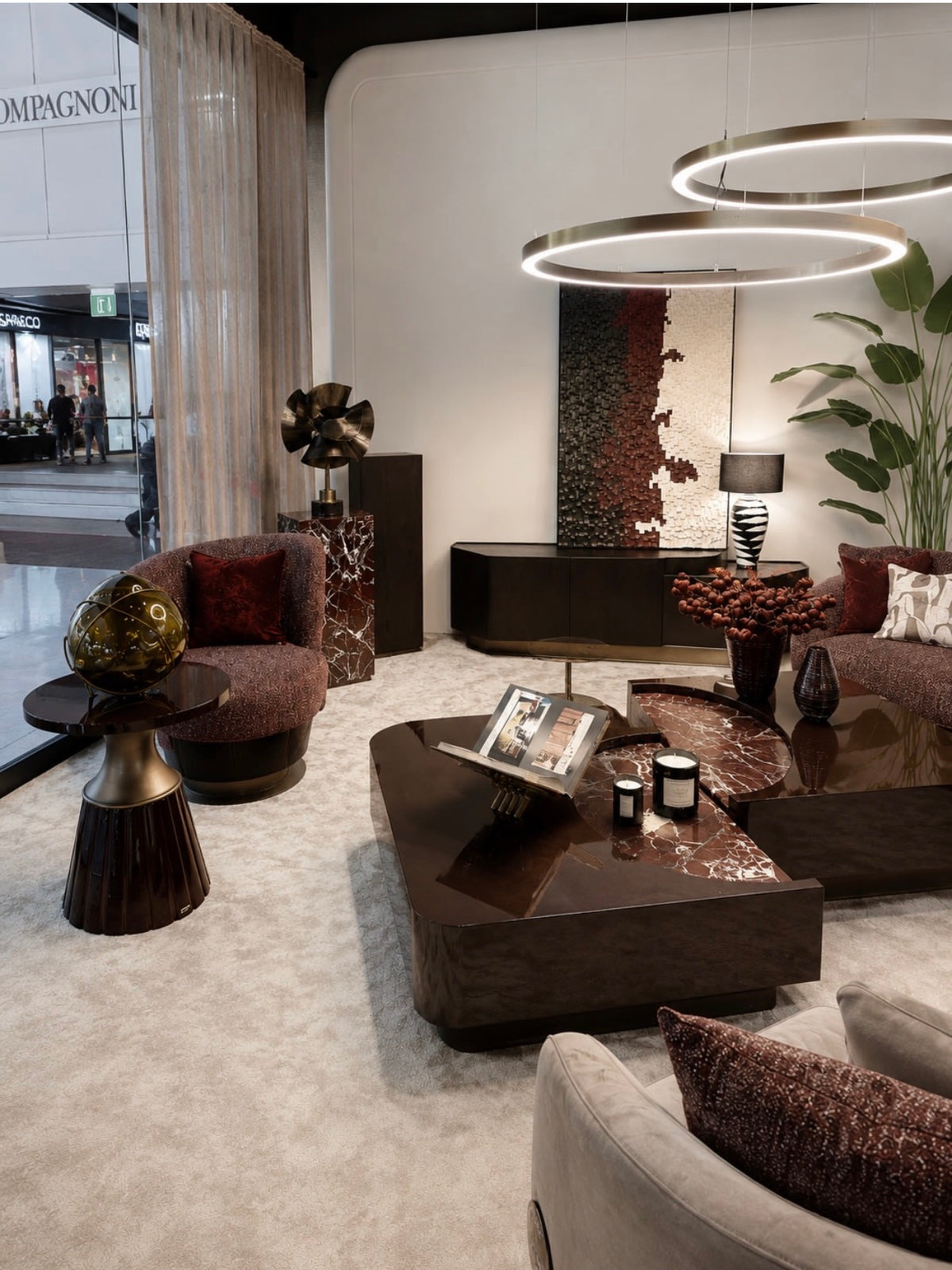 Crimson Living Room