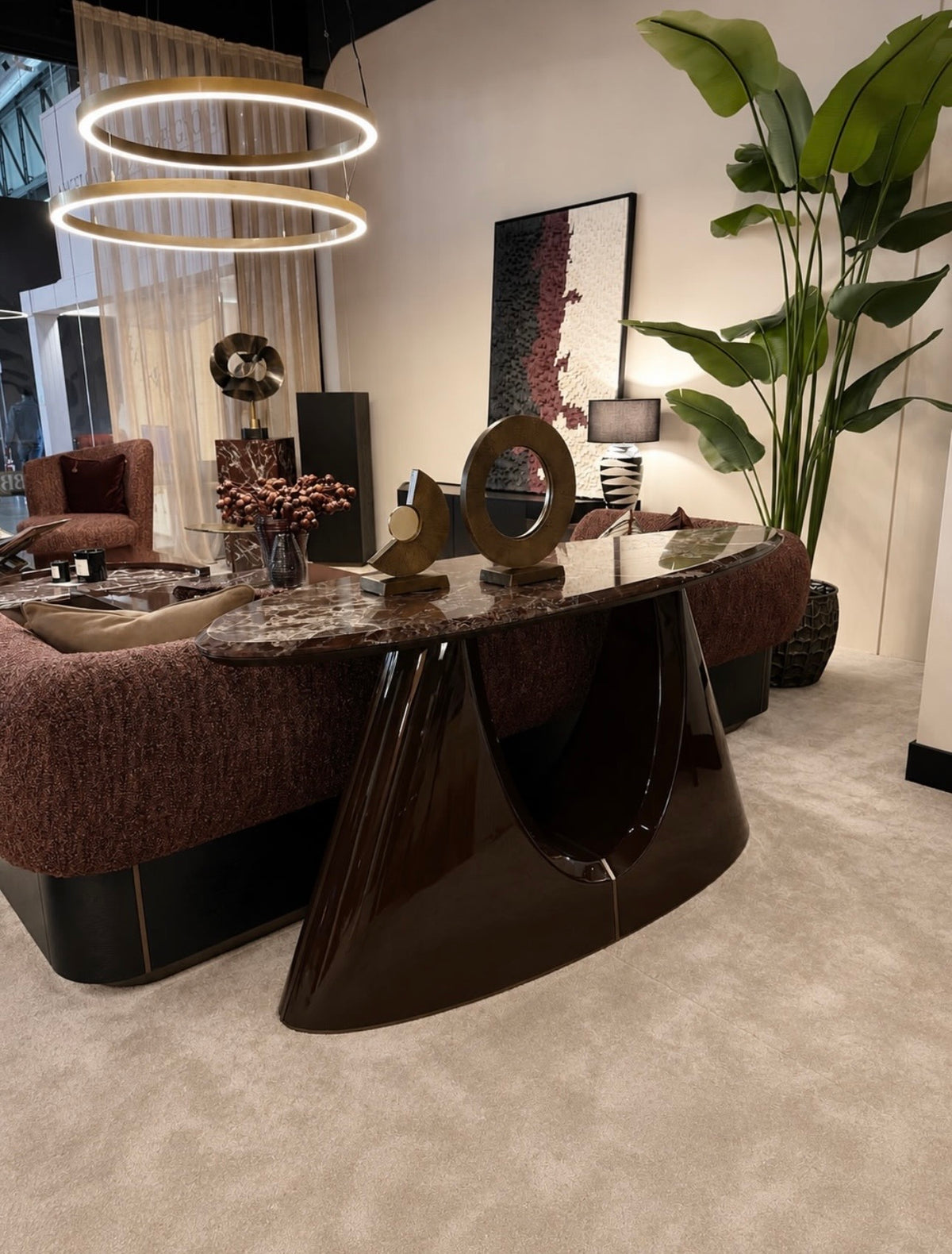 Crimson Living Room