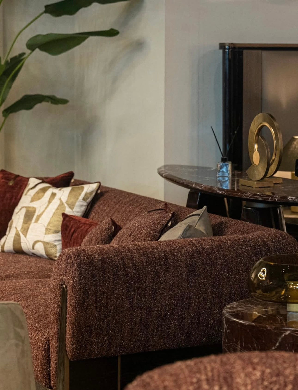 Crimson Living Room