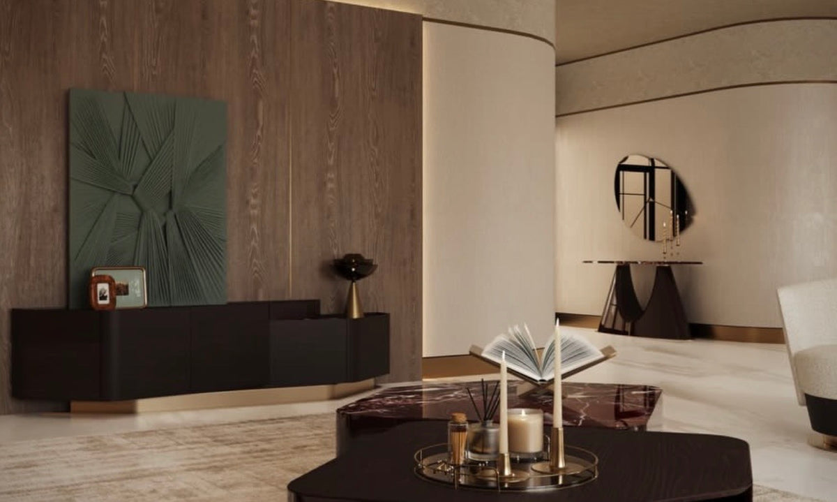 Crimson Living Room