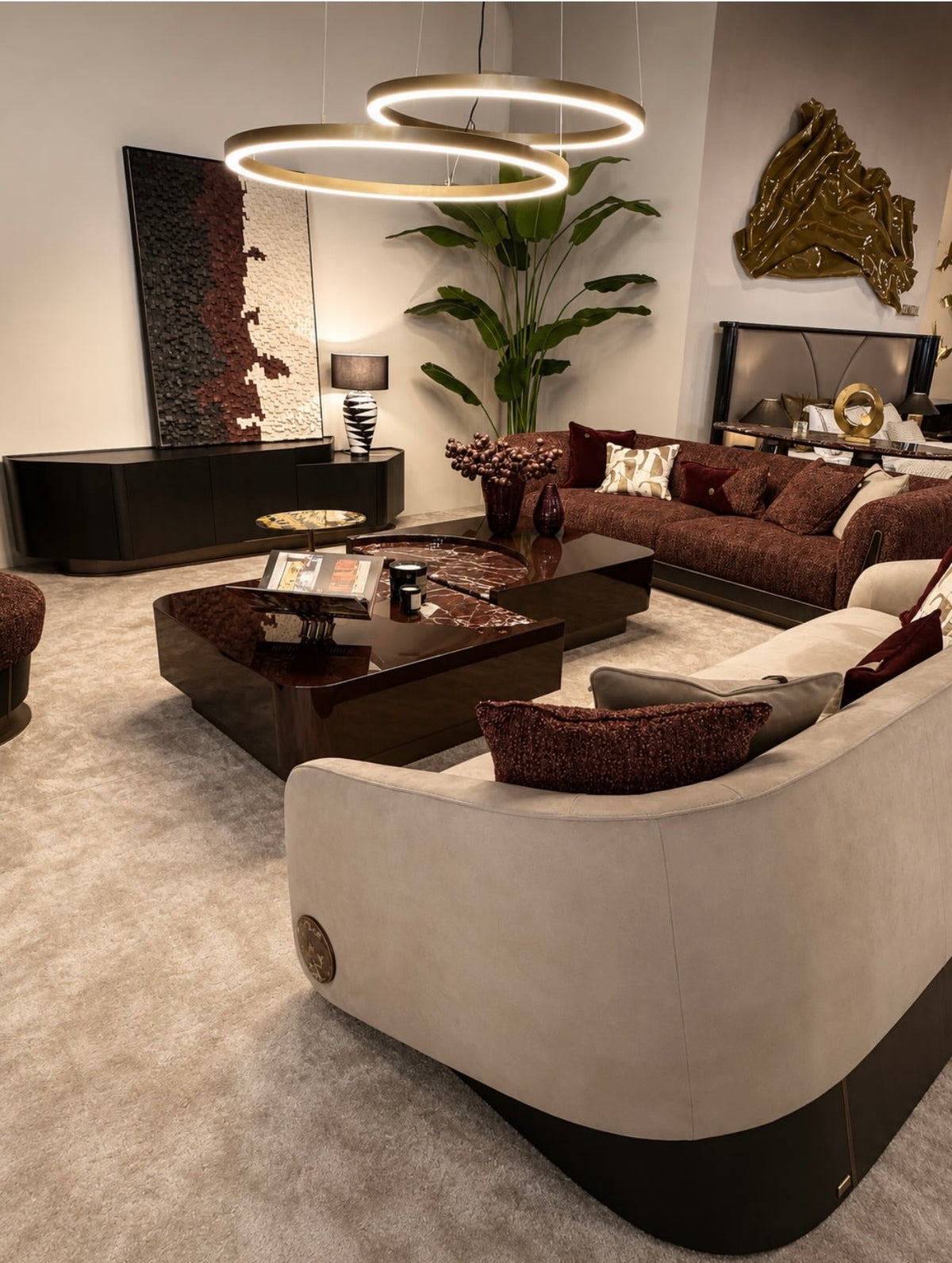Crimson Living Room